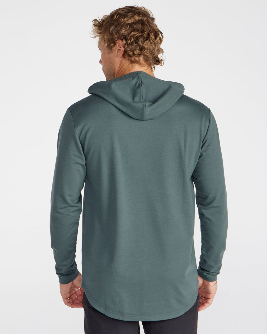 Hooded Drop-Cut Long Sleeve