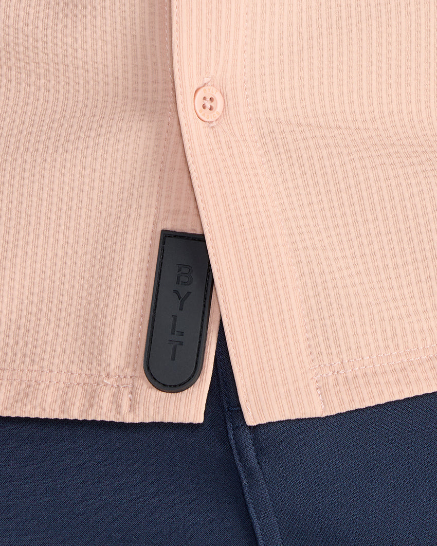 Seersucker Short Sleeve Button Down