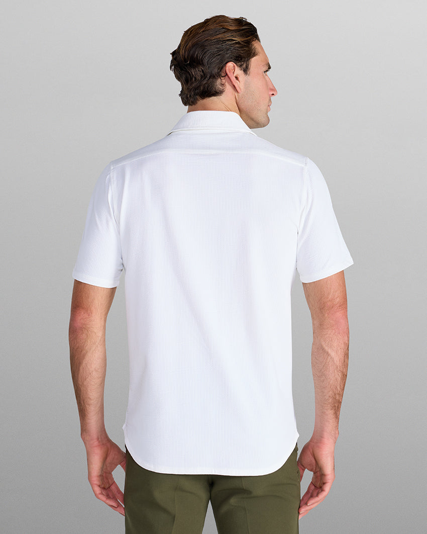 Seersucker Short Sleeve Button Down