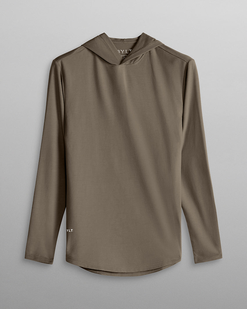 Hooded Drop-Cut Long Sleeve
