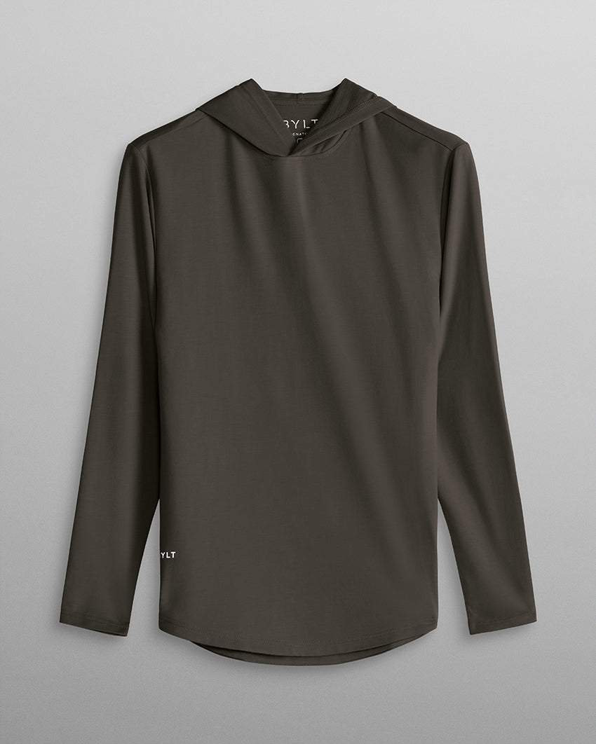 Hooded Drop-Cut Long Sleeve