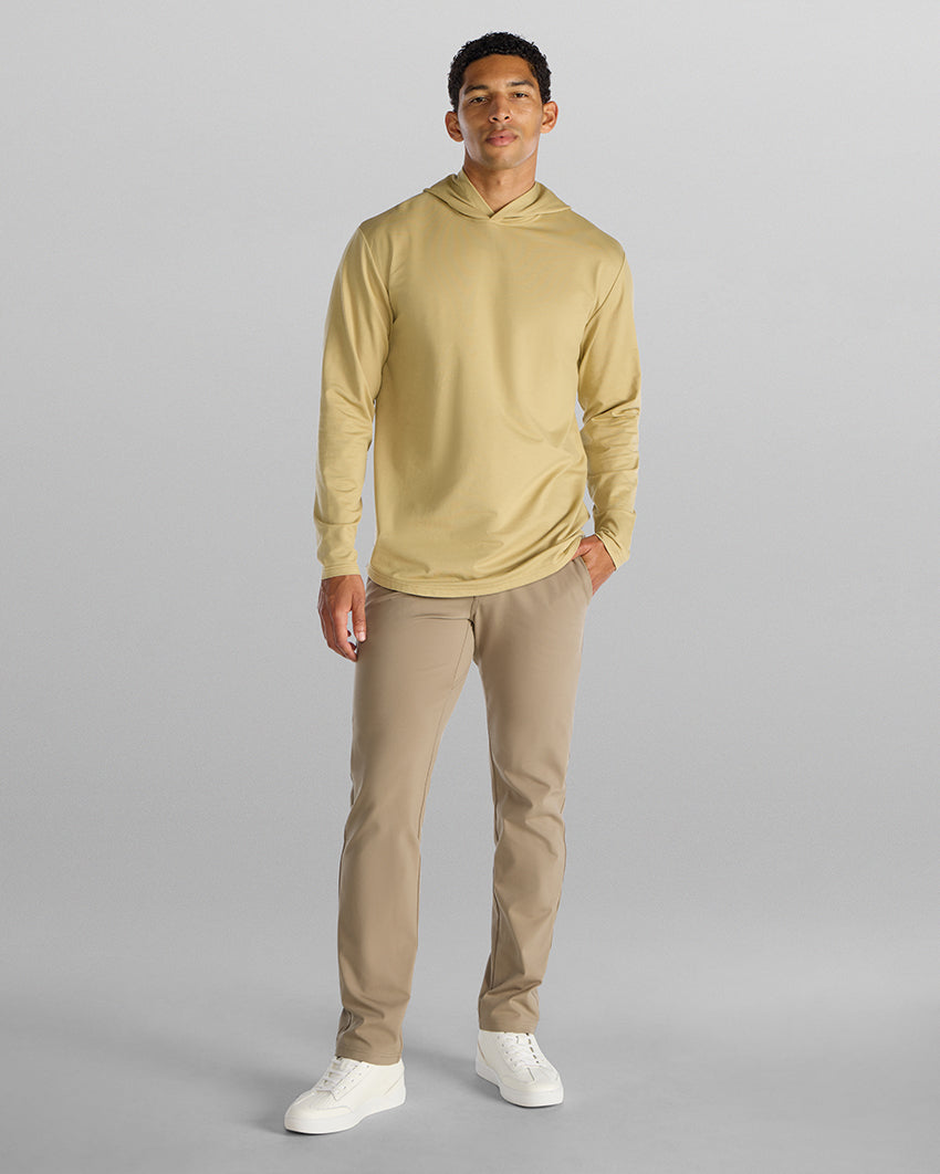 Hooded Drop-Cut Long Sleeve