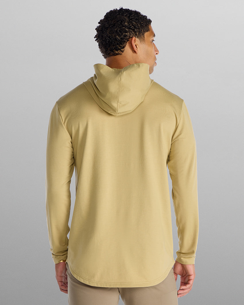 Hooded Drop-Cut Long Sleeve