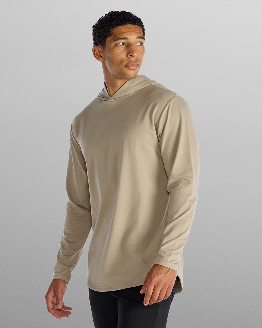 Hooded Drop-Cut Long Sleeve