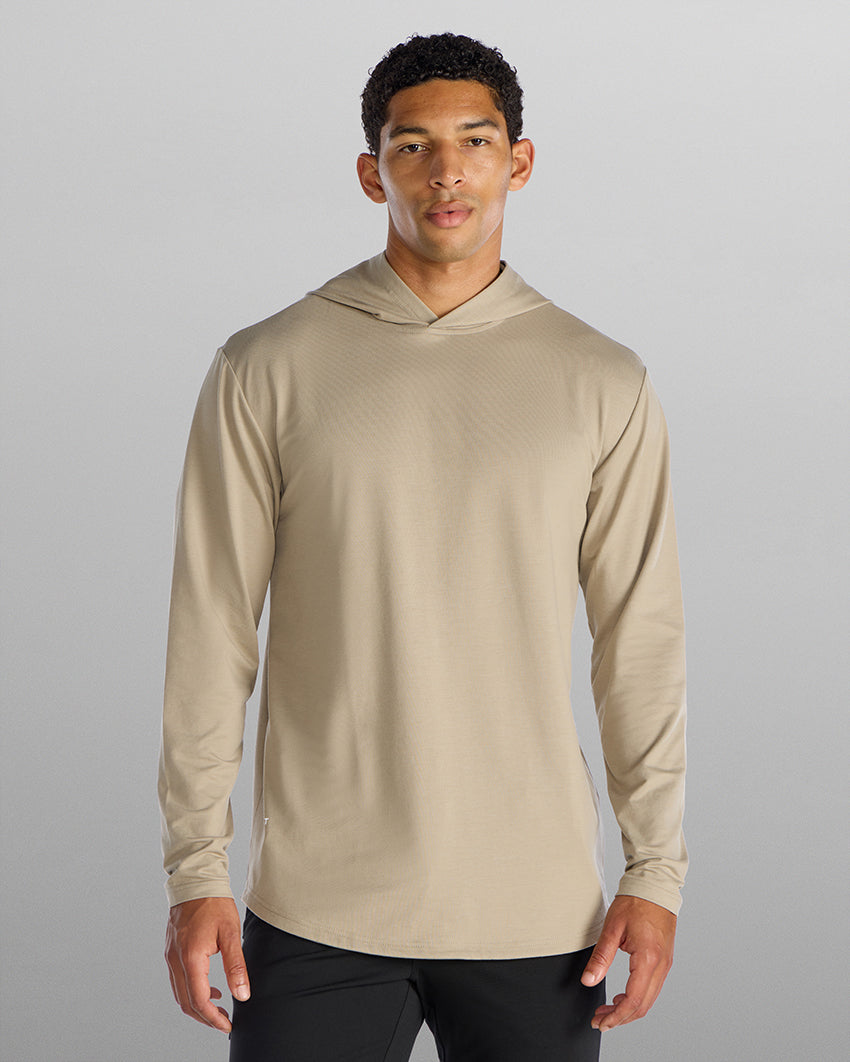 Hooded Drop-Cut Long Sleeve