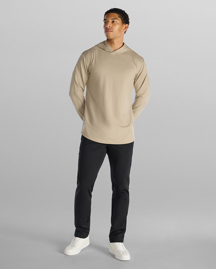 Hooded Drop-Cut Long Sleeve