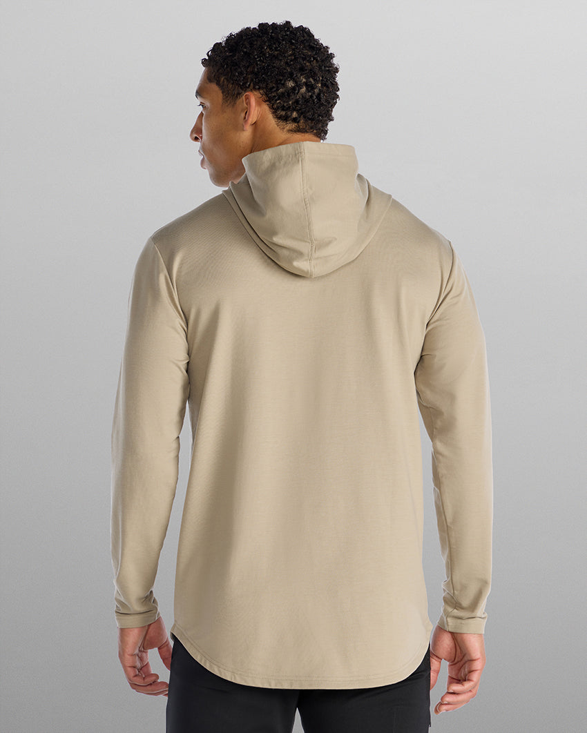 Hooded Drop-Cut Long Sleeve