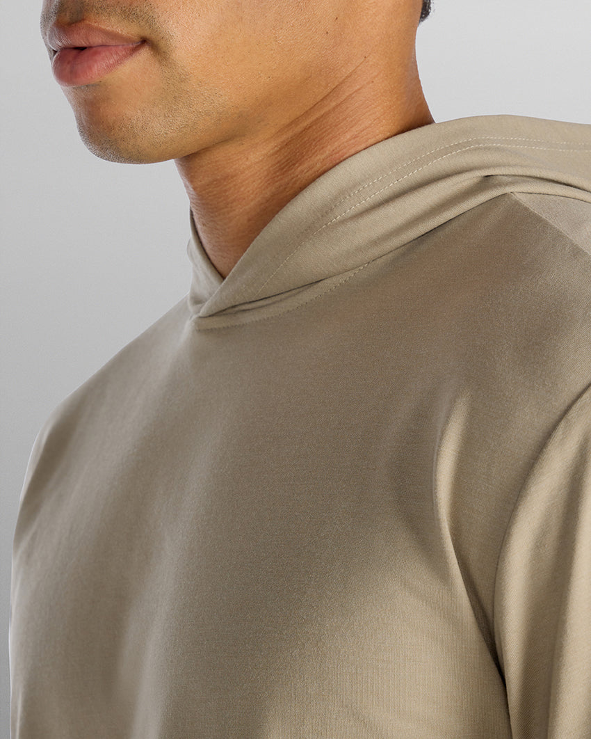 Hooded Drop-Cut Long Sleeve