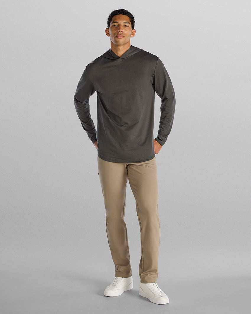 Hooded Drop-Cut Long Sleeve