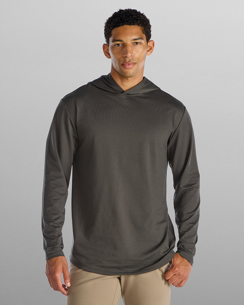 Hooded Drop-Cut Long Sleeve