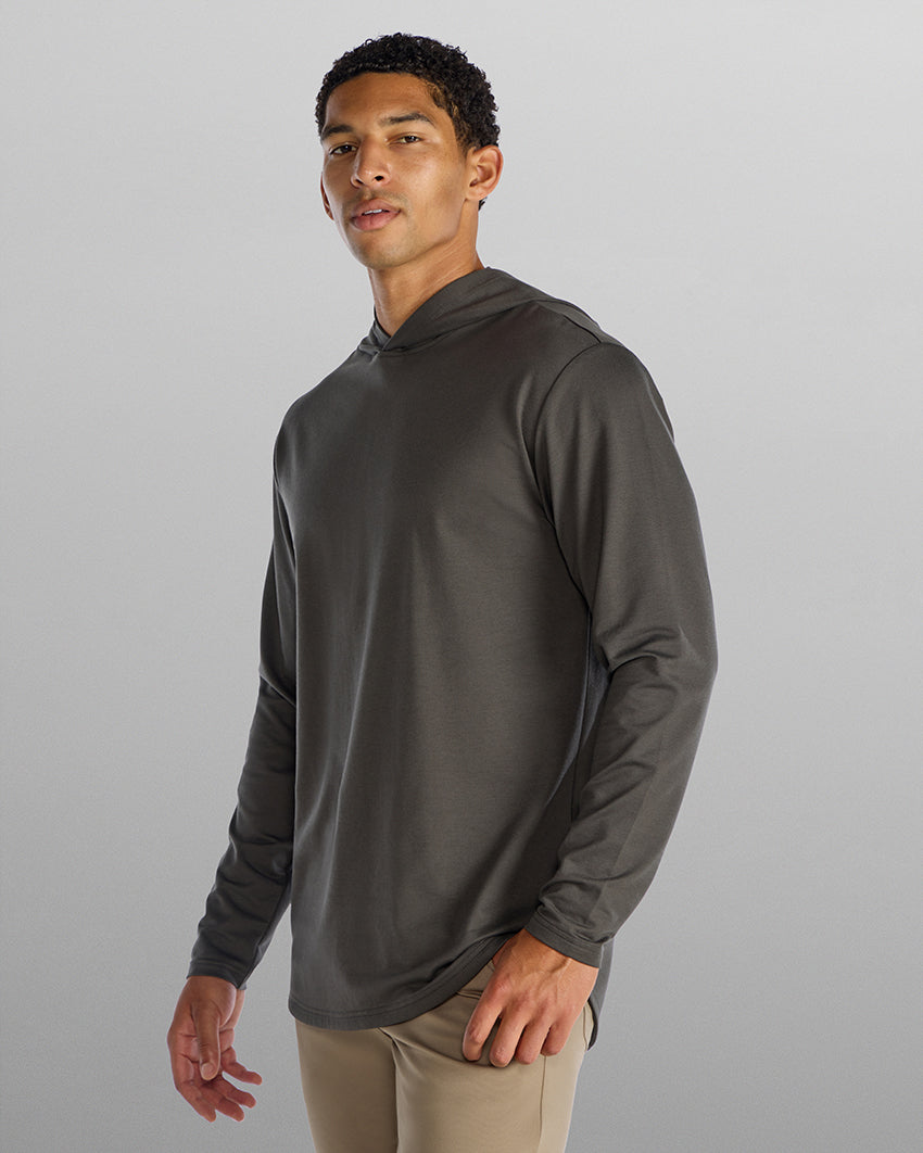 Hooded Drop-Cut Long Sleeve