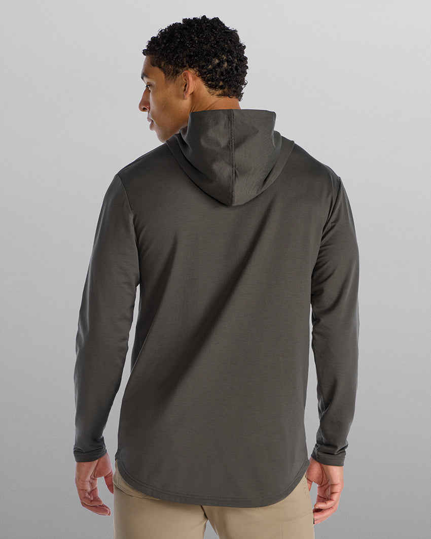 Hooded Drop-Cut Long Sleeve