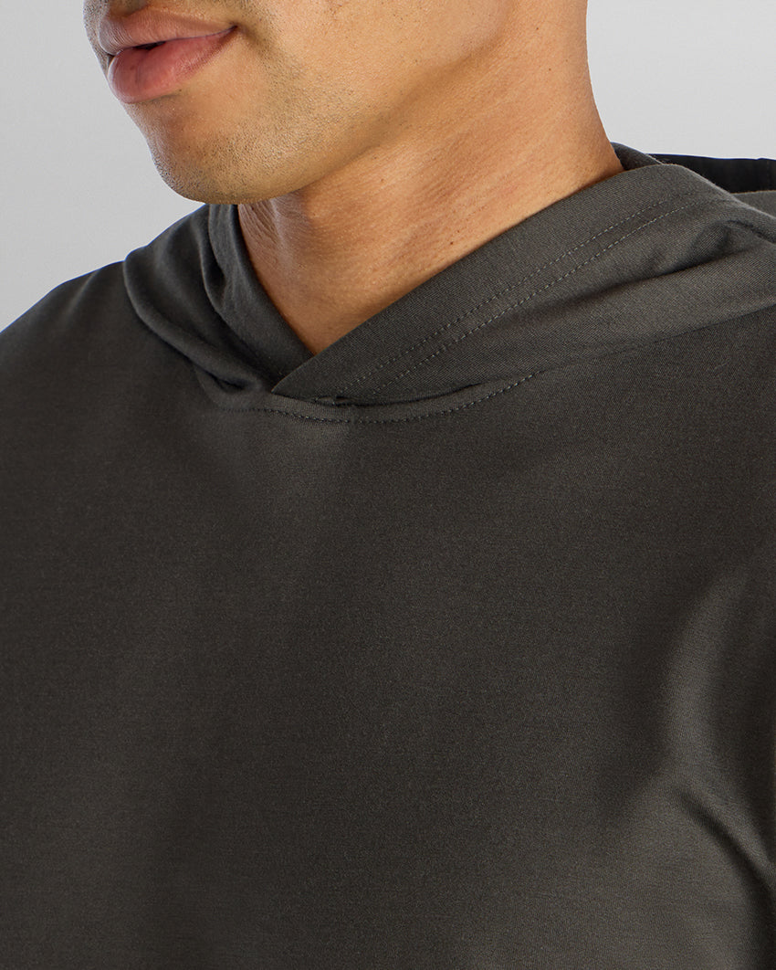 Hooded Drop-Cut Long Sleeve