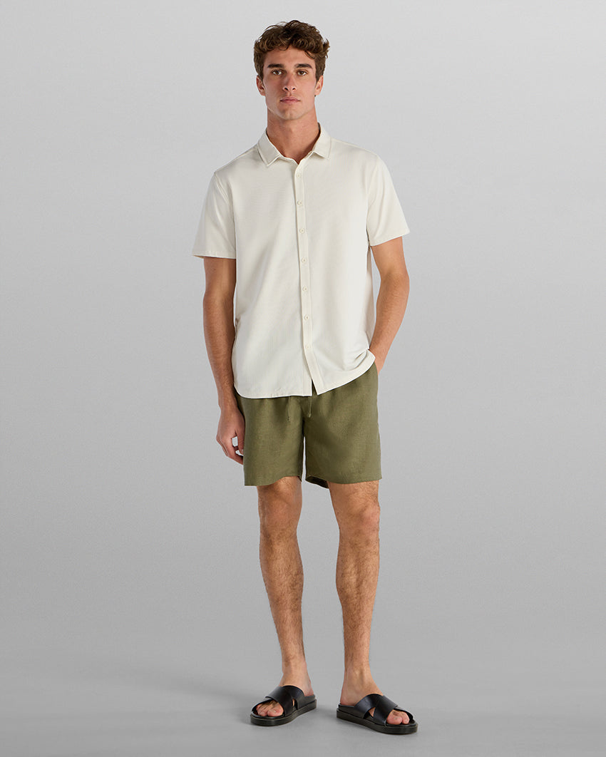 Seersucker Short Sleeve Button Down