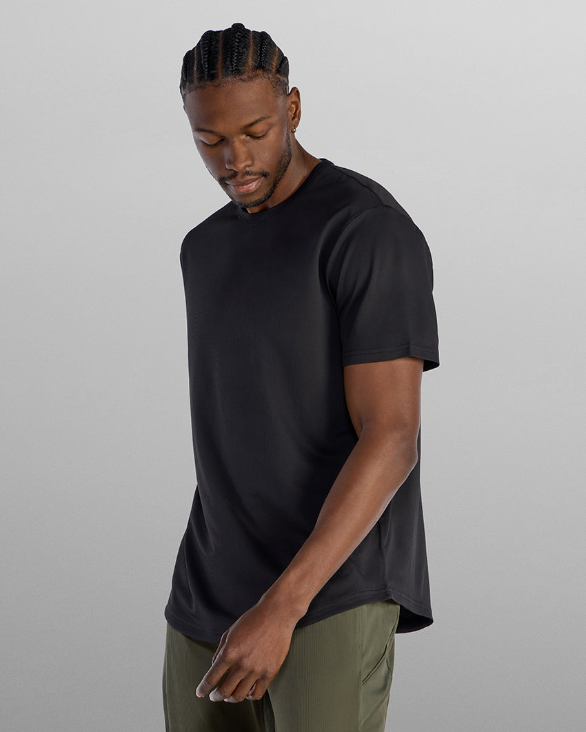 Adaptive Micro Waffle Short Sleeve Drop-Cut