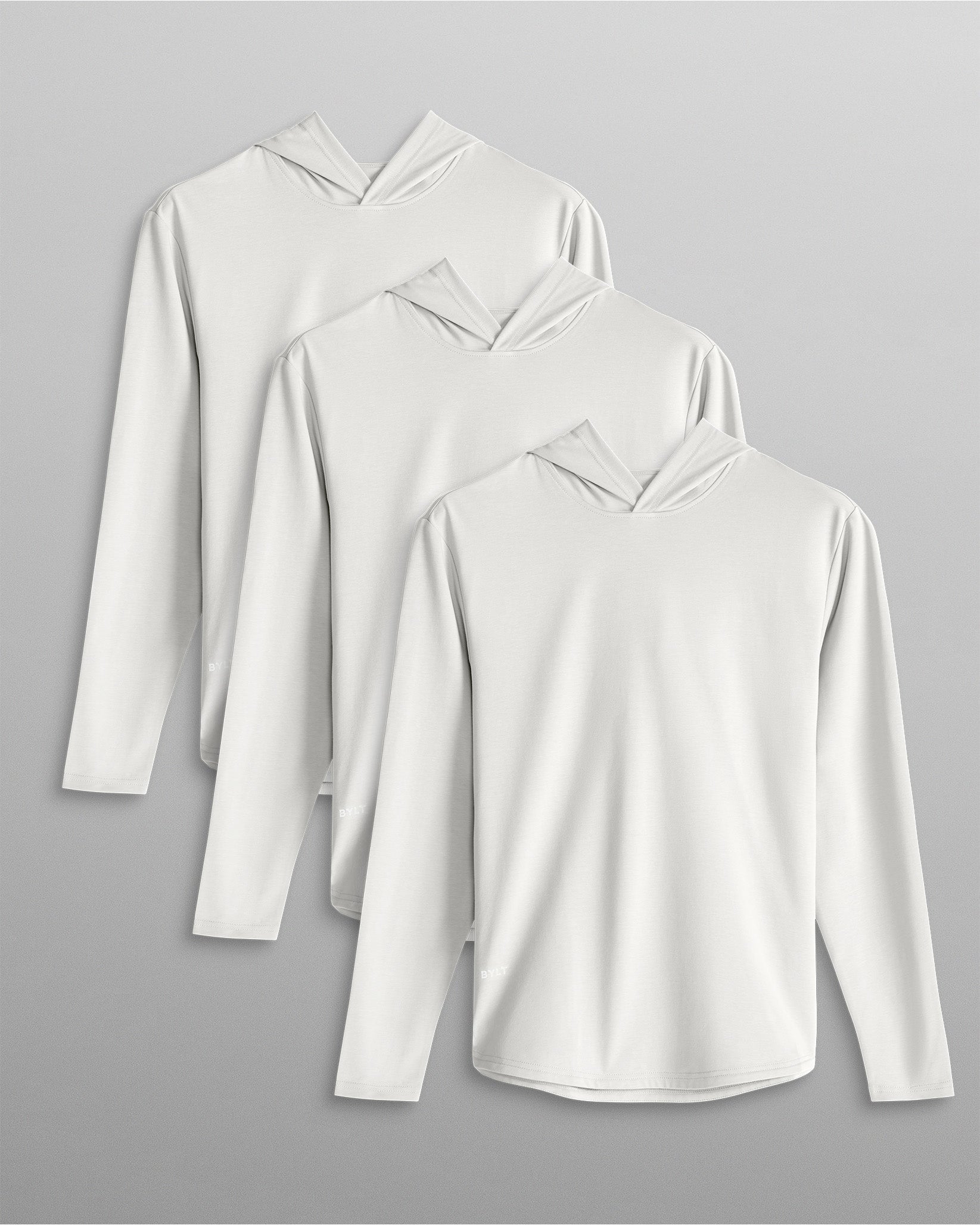 3-Pack - Hooded Drop-Cut Long Sleeve