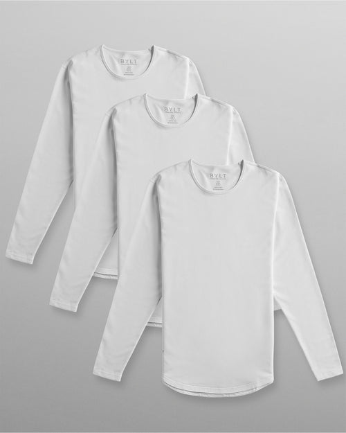 3-Pack - Drop-Cut Long Sleeve: LUX